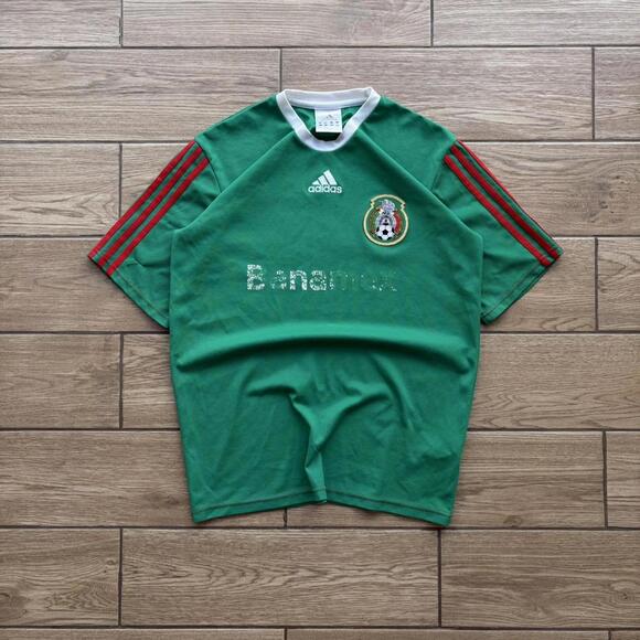 Y2K Adidas Mexico 2010 World Cup Middle Logo Soccer Jersey - Picture 1 of 7